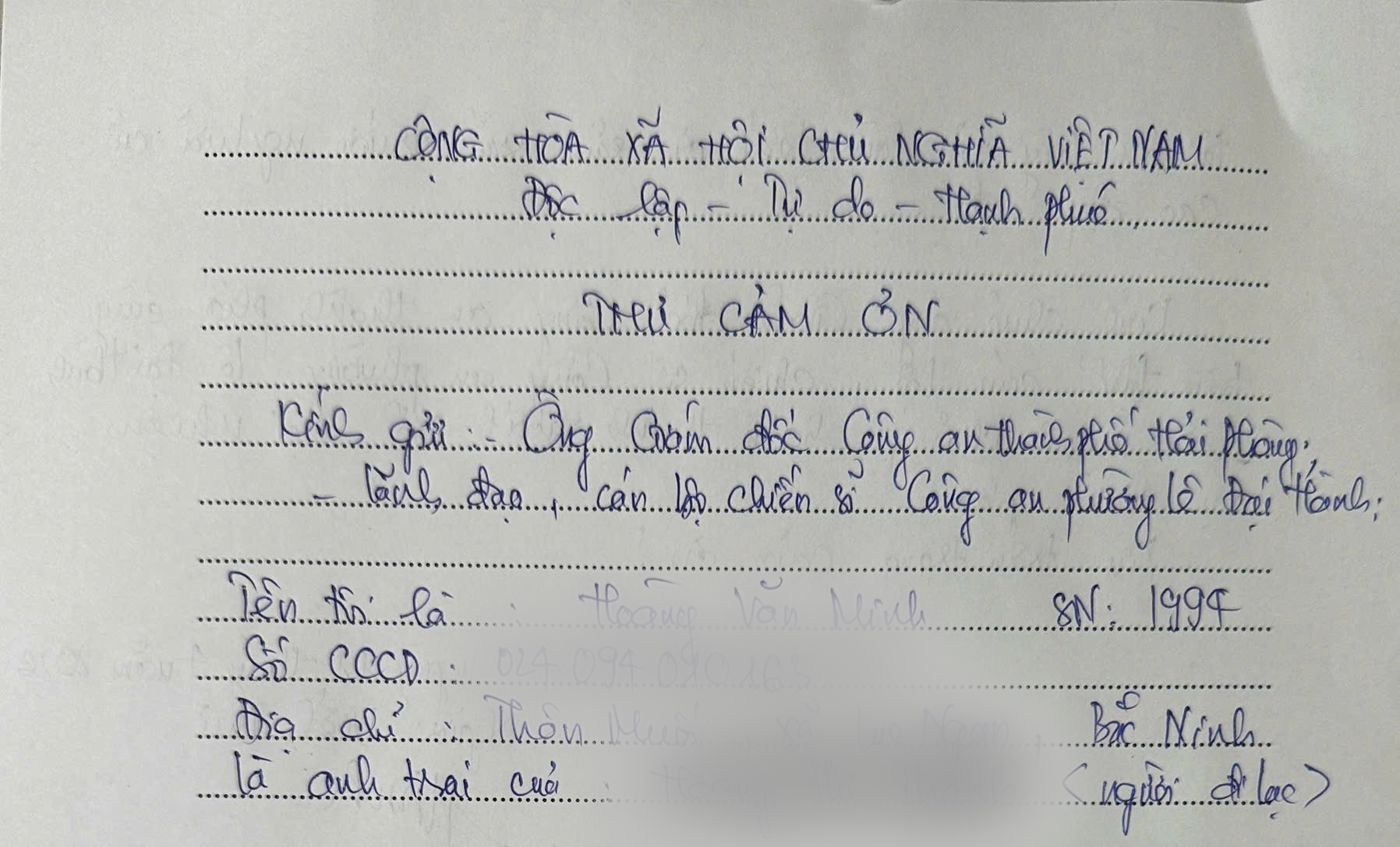 Công an phường Lê Đại Hành hỗ trợ công dân đi lạc tìm lại người thân